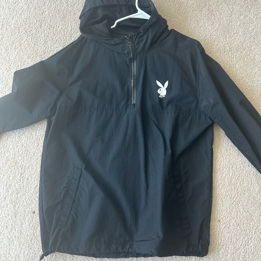 Playboy Black Windbreaker Jacket